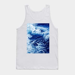 blue ocean waves design Tank Top